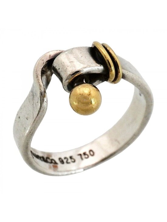Tiffany & Co. Jewelry - Tiffany & Co Ring Hook Eye 18k Yellow Gold 925 Sterling Silver